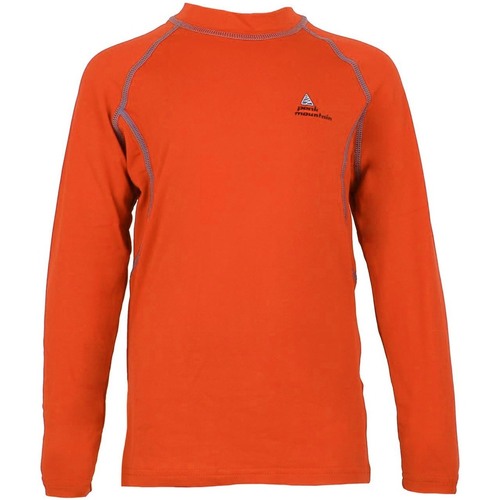 Textiel Jongens T-shirts met lange mouwen Peak Mountain Top technique garçon ECANJO Oranje