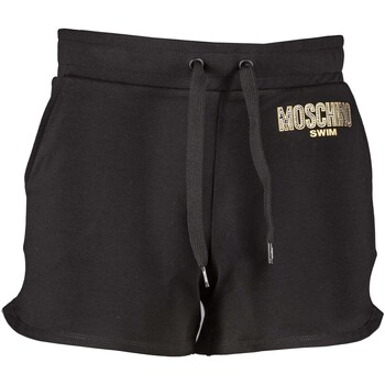 Textiel Dames Korte broeken / Bermuda's Moschino Pantaloni Corti  Beach Pants Zwart