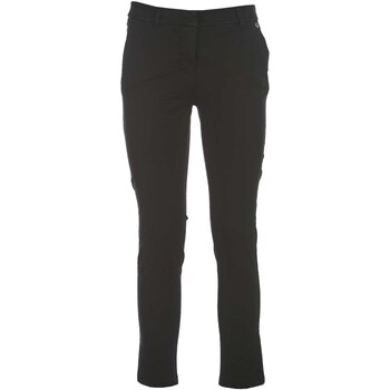 Textiel Dames Broeken / Pantalons Kontatto Pantaloni Chino Zwart