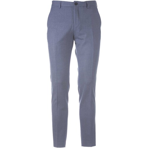 Textiel Heren Broeken / Pantalons Selected Slhslim-Timeliam Lt Blu Struc Trs Flex B Blauw