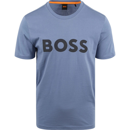 Textiel Heren T-shirts & Polo’s BOSS T-shirt Logo Blauw Blauw
