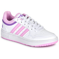 Schoenen Meisjes Lage sneakers Adidas Sportswear HOOPS 3.0 K Wit / Lila