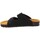 Schoenen Dames Leren slippers Axa -28161A Zwart