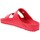 Schoenen Dames Leren slippers Axa -74101A Rood