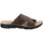 Schoenen Heren Leren slippers Axa -28136A Bruin