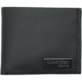 Tassen Heren Portefeuilles Calvin Klein Jeans Logo Bi-Fold Wallet Zwart