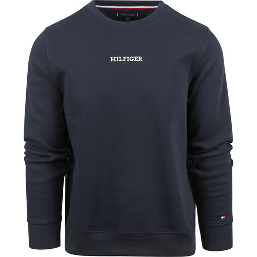 Textiel Heren Sweaters / Sweatshirts Tommy Hilfiger Trui Logo Navy Blauw