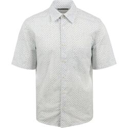 Textiel Heren Overhemden lange mouwen Marc O'Polo Overhemd Short Sleeves Print Wit Wit