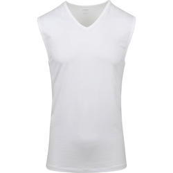Textiel Heren T-shirts & Polo’s Mey V-hals Dry Cotton Muscle Singlet Wit Wit