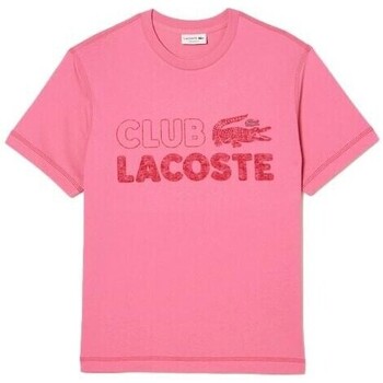 Textiel Heren T-shirts korte mouwen Lacoste CAMISETA ROSA  HOMBRE   VINTAGE TH5440 Roze