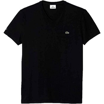 Textiel Heren T-shirts korte mouwen Lacoste CAMISETA HOMBRE CUELLO V   TH2036 Zwart