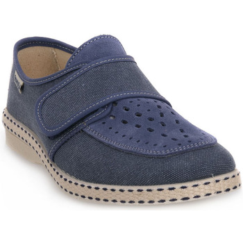 Schoenen Heren Leren slippers Emanuela 953 NERO Blauw