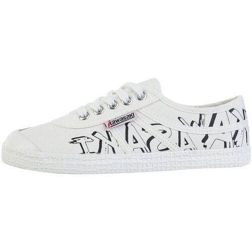 Schoenen Sneakers Kawasaki Graffiti Canvas Shoe K202416-ES 1002 White Wit