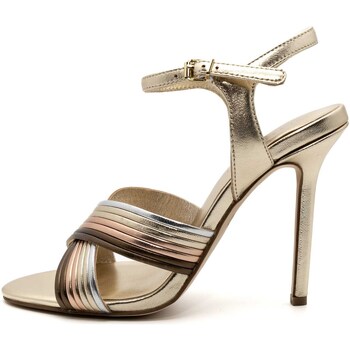 Schoenen Dames Sandalen / Open schoenen Twin Set Sandalo Con Tacco Motivo Fascette Goud