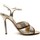 Schoenen Dames Sandalen / Open schoenen Twin Set Sandalo Con Tacco Motivo Fascette Goud