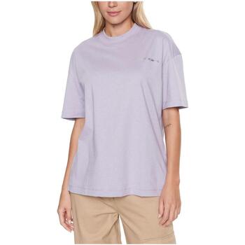 Textiel Dames T-shirts korte mouwen Calvin Klein Jeans  Violet