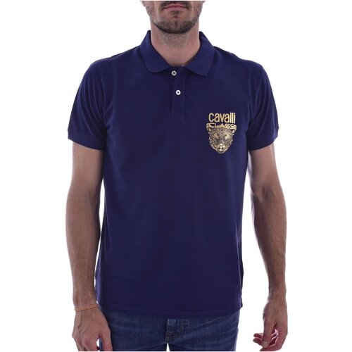Textiel Heren T-shirts & Polo’s Roberto Cavalli QXH01G KB002 Blauw