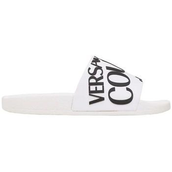 Schoenen Heren Leren slippers Versace Jeans Couture 71YA3SQ1 Wit
