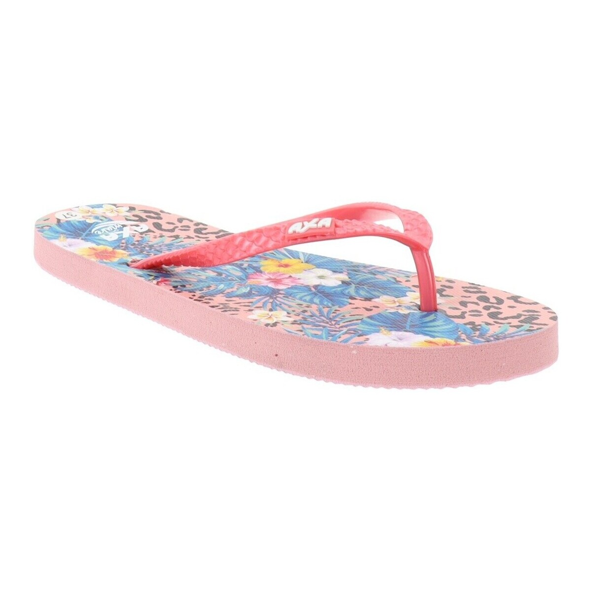 Schoenen Dames Leren slippers Axa -73693A Roze