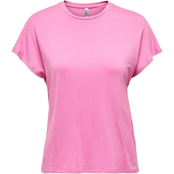 Textiel Dames T-shirts korte mouwen Jacqueline De Yong CAMISETA MUJER NELLY  15257232 Roze