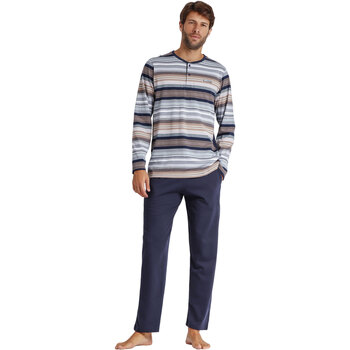 Textiel Heren Pyjama's / nachthemden Admas Pyjama broek top lange mouwen Mackenzie Antonio Miro Blauw