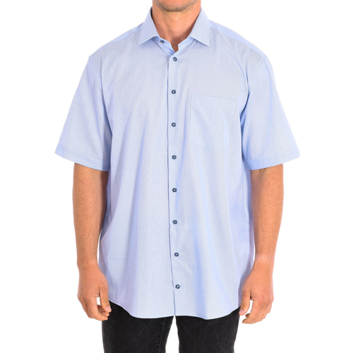 Textiel Heren Overhemden korte mouwen Seidensticker 312299-13 Blauw