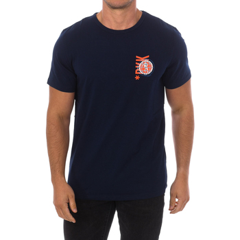 Textiel Heren T-shirts korte mouwen Bikkembergs BKK2MTS02-NAVY Blauw