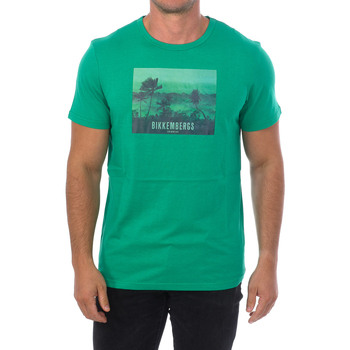 Textiel Heren T-shirts korte mouwen Bikkembergs BKK2MTS06-GREEN Groen