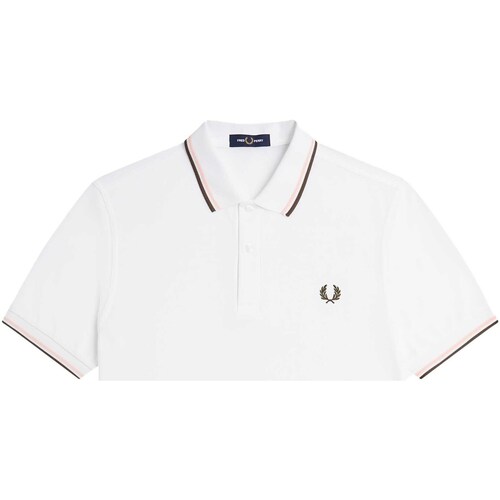 Textiel Heren T-shirts & Polo’s Fred Perry Fp Twin Tipped Fred Perry Shirt Wit