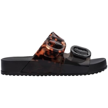 Schoenen Dames Sandalen / Open schoenen Melissa Cozy Slide - Black/Clear Tortoise Zwart