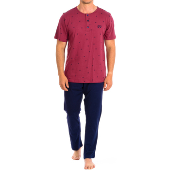 Textiel Heren Pyjama's / nachthemden Kisses&Love PJ1405-BORDO Multicolour