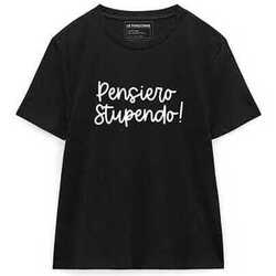 Textiel Dames T-shirts korte mouwen Le Pandorine  Zwart