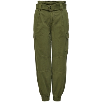 Textiel Dames Broeken / Pantalons Only Pants Saige Cargo - Olive Drab Groen