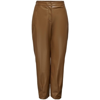 Textiel Dames Broeken / Pantalons Only Trousers Elizabeth - Cognac Bruin