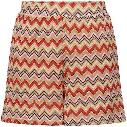 Textiel Dames Korte broeken / Bermuda's Only Shorts Boho - Zigzag Multicolour