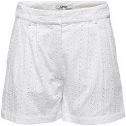 Textiel Dames Korte broeken / Bermuda's Only Shorts Juni - Cloud Dancer Wit