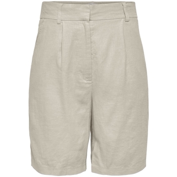 Textiel Dames Korte broeken / Bermuda's Only Caro HW Long Shorts - Silver Lining Beige