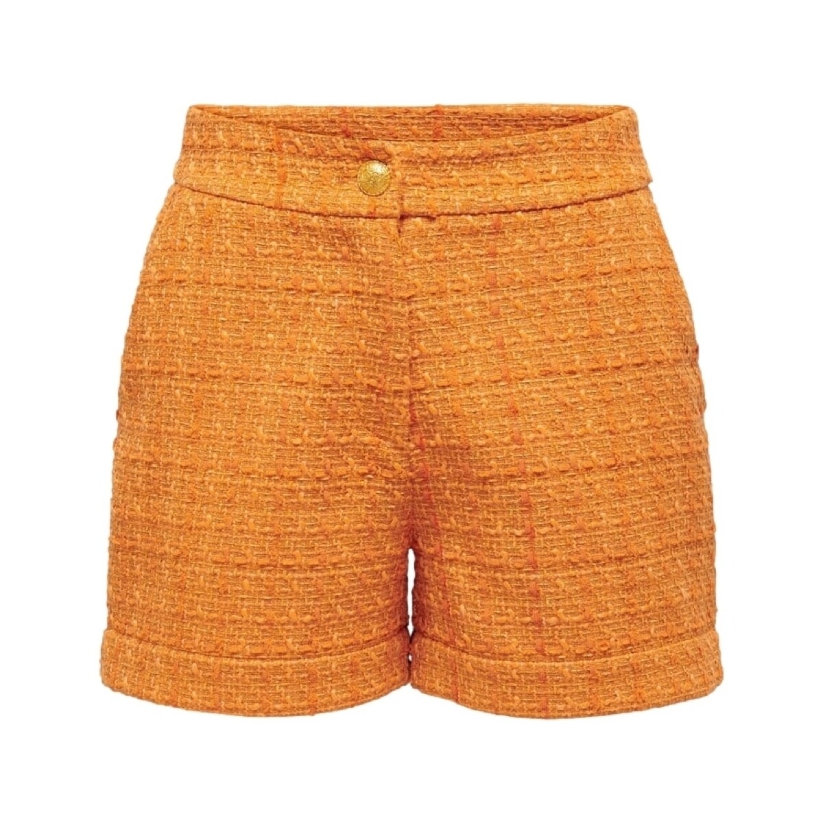 Textiel Dames Korte broeken / Bermuda's Only Billie Boucle Shorts - Apricot Oranje