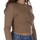 Textiel Dames Sweaters / Sweatshirts Shopart Maglione  A Coste Con Nodo Marrone Bruin