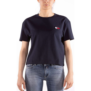 Textiel Dames T-shirts & Polo’s Tommy Hilfiger S/S Knit Tops Blauw