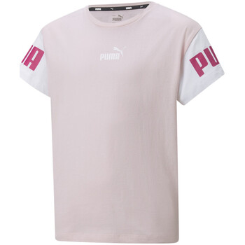 Textiel Meisjes T-shirts korte mouwen Puma  Roze