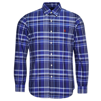Textiel Heren Overhemden lange mouwen Polo Ralph Lauren CHEMISE COUPE DROITE EN OXFORD Blauw / Blauw / Multi