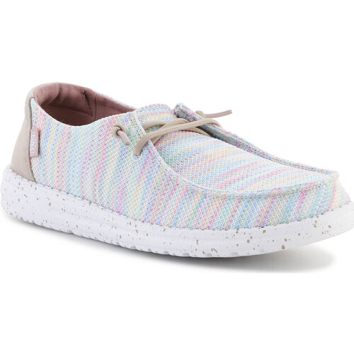 Schoenen Dames Lage sneakers HEYDUDE WENDY SOX 40078-AURORA WHITE Multicolour