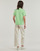 Textiel Dames T-shirts korte mouwen Lacoste TF2594 Groen / Wit