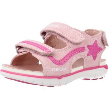 Schoenen Meisjes Sandalen / Open schoenen Geox B SANDAL DELHI GIRL Roze