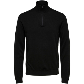 Textiel Heren Sweaters / Sweatshirts Selected Berg Half Zip Cardigan Zwart Zwart