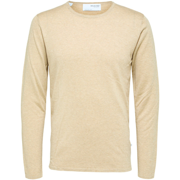 Textiel Heren Sweaters / Sweatshirts Selected Rocks Knit Crew Neck Kelp Beige