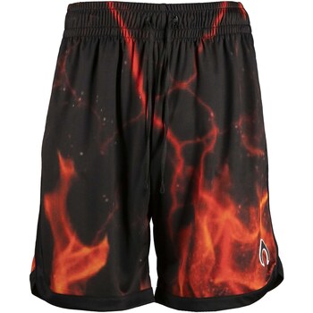 Textiel Heren Korte broeken / Bermuda's Nytrostar Shorts With Flames Red Print Zwart
