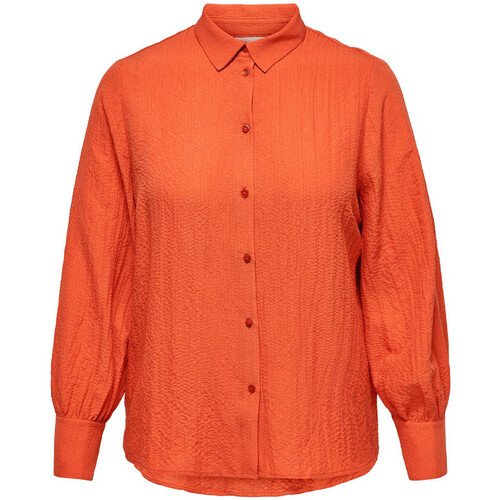 Textiel Dames Overhemden Only Carmakoma  Oranje