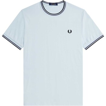 Textiel Heren T-shirts & Polo’s Fred Perry Fp Twin Tipped T-Shirt Marine